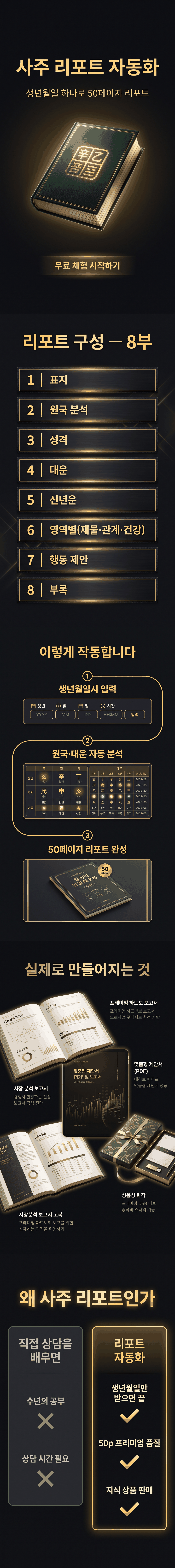사주 리포트 자동화 플랫폼 상세 소개
